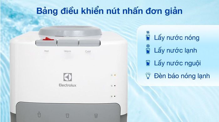 Cây nước nóng lạnh Electrolux EDBMFACWF 530W - Nút nhấn