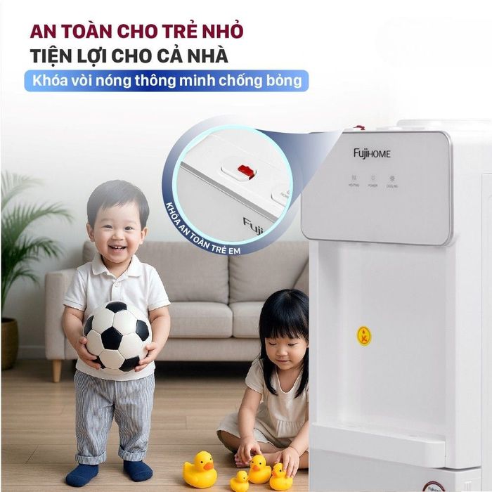 Cây nước nóng lạnh FUJIHOME WD675C-W 590W - Tiện ích