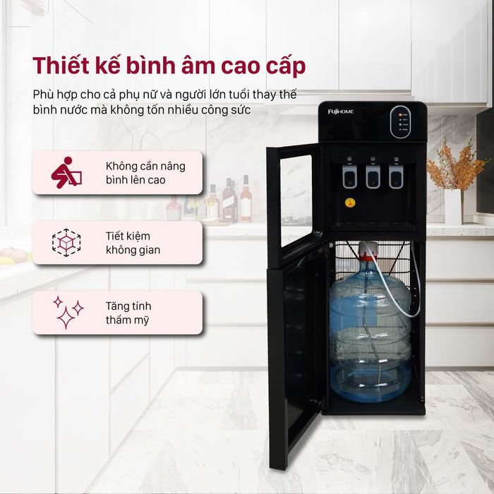 Cây nước nóng lạnh FUJIHOME WD11EC 590W - Thiết kế, chất liệu – Chế độ nước