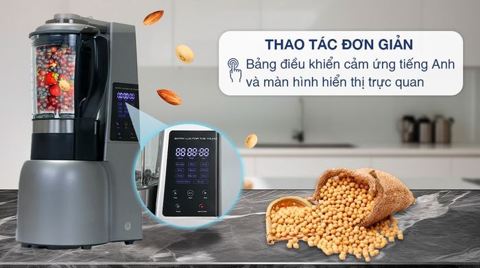 Bảng điều khiển - Máy làm sữa hạt Mishio MK-307