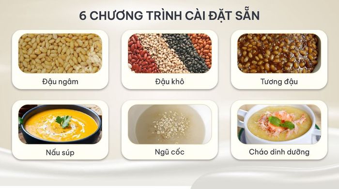 Chương trình - Máy làm sữa hạt đa năng Lock&Lock EJS226
