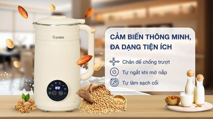 Tiện ích - Máy làm sữa hạt đa năng Rapido RHB-800DM