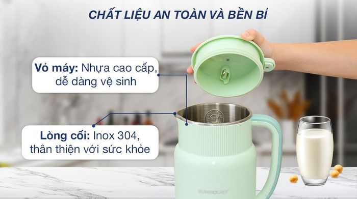 Chất liệu - Máy làm sữa hạt đa năng Sunhouse SHD5260