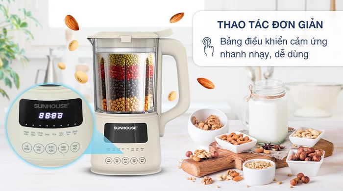 Bảng điều khiển - Máy làm sữa hạt đa năng Sunhouse SHD5261