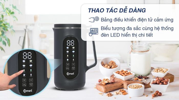 Bảng điều khiển - Máy làm sữa hạt đa năng Comet CM9216