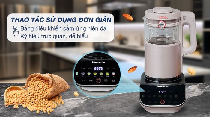 Bảng điều khiển - Máy làm sữa hạt đa năng Kangaroo KG175HB3