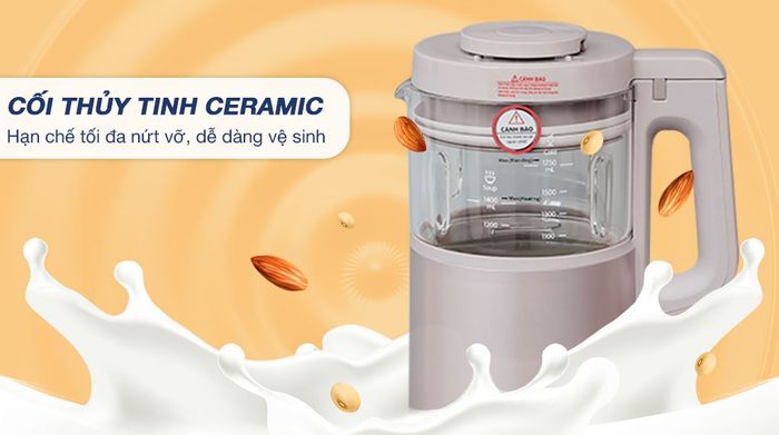 Cối thủy tinh - Máy làm sữa hạt đa năng Kangaroo KG175HB3