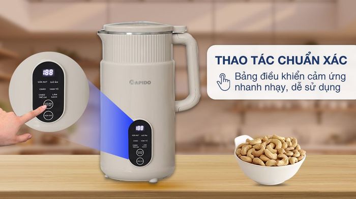 Máy làm sữa hạt đa năng Rapido RHB-500DW - Bảng điều khiển