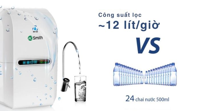 Công suất lọc tốt - Máy lọc nước RO Aosmith E3