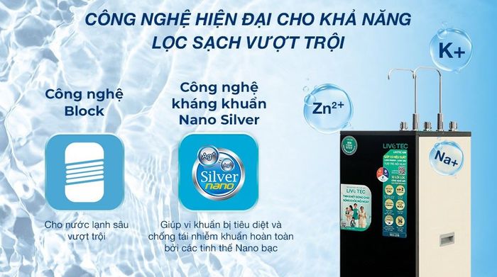 áy lọc nước RO nóng nguội lạnh Livotec 638 10 lõi - Công nghệ