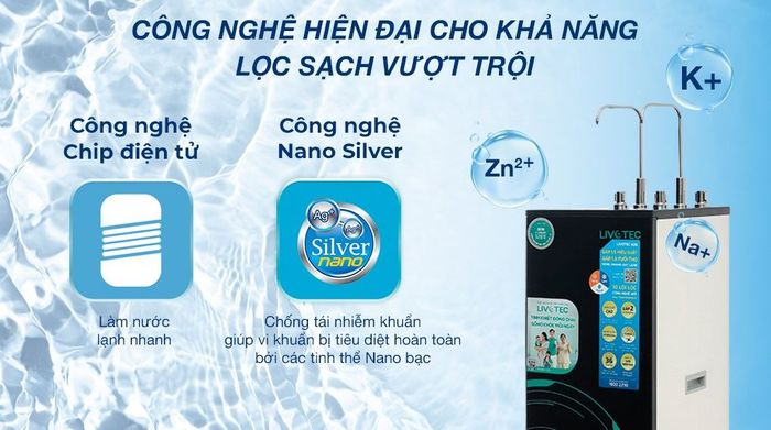 Máy lọc nước RO nóng nguội lạnh Livotec 636 10 lõi - Công nghệ