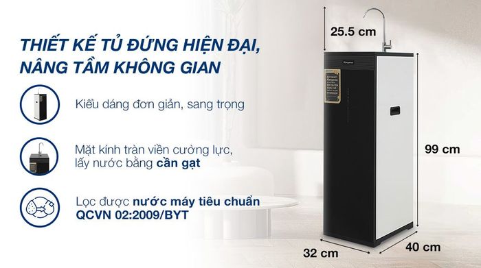 Máy lọc nước RO Hydrogen Kangaroo KG11A1 11 lõi - Thiết kế