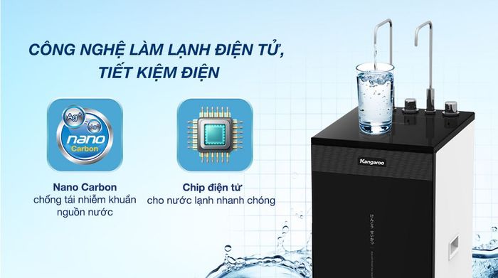 Máy lọc nước RO nóng nguội lạnh Hydrogen Kangaroo KG11A2 11 lõi - Công nghệ lọc