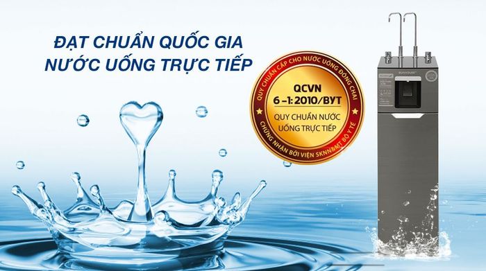 Máy lọc nước RO nóng nguội lạnh Hydrogen Sunhouse UltraX SHA76658SH 11 lõi - Chứng nhận