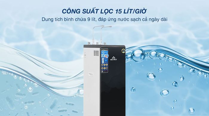 Máy lọc nước RO nóng nguội lạnh Hòa Phát HPN669 12 lõi - Công suất lọc