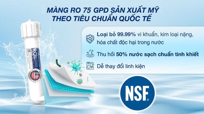 Máy lọc nước RO nóng nguội lạnh Hòa Phát HPN639 12 lõi - Lõi RO 75 GPD (sản xuất Mỹ)