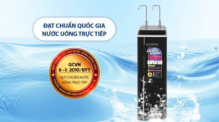 Máy lọc nước điện giải Hydrogen ion kiềm nóng nguội lạnh Mutosi MP-P89K 9 lõi 3 tấm điện cực - Chứng nhận