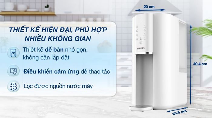 Máy lọc nước RO nóng nguội Philips ADD6901HWH01/74 1 lõi - Thiết kế