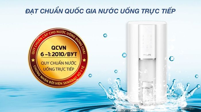 Máy lọc nước RO nóng nguội Philips ADD6901HWH01/74 1 lõi - Chứng nhận