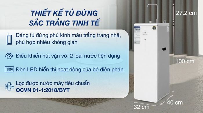Máy lọc nước RO Hydrogen ion kiềm Hòa Phát HPA855 12 lõi - Thiết kế