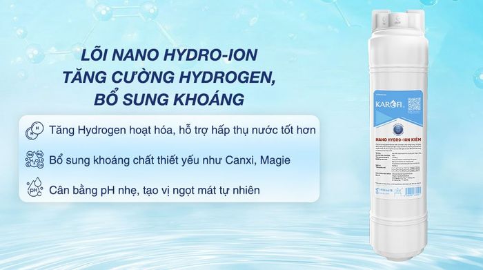 Máy lọc nước RO nóng nguội lạnh Karofi KAD-X59 12 lõi - lõi bổ sung
