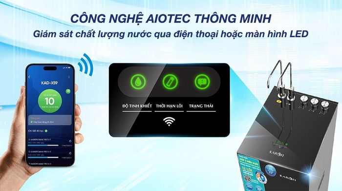 Máy lọc nước RO nóng nguội lạnh Karofi KAD-X59 12 lõi - Cảnh báo