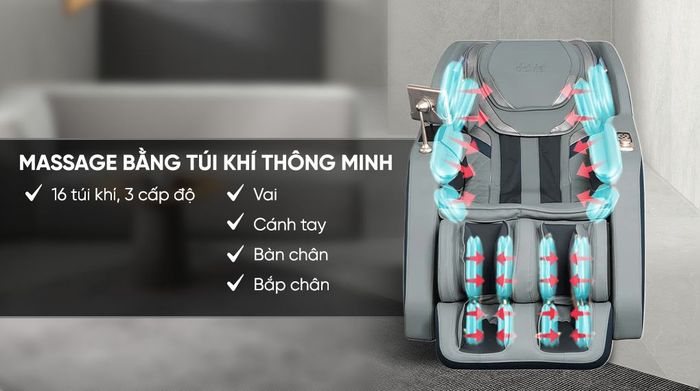 Ghế massage Daikiosan DC104 - Massage áp lực không khí (túi khí)