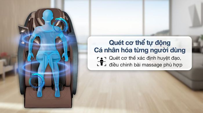 Ghế massage Daikiosan DC107 - Quét cơ thể tự động