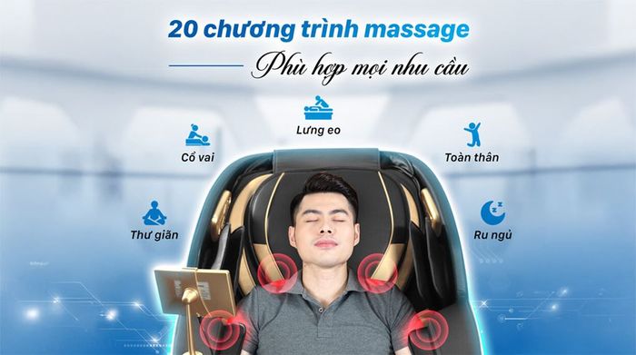 Đa dạng chương trình - Ghế massage Daikiosan DC200