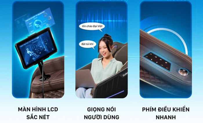 Ghế massage Daikiosan DC300 - Bảng điều khiển