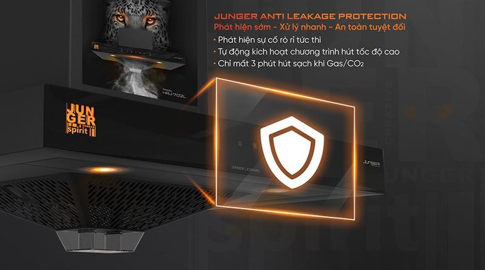 Cảm biến khí độc - Máy hút mùi áp tường Junger Leopard HRJ-702L