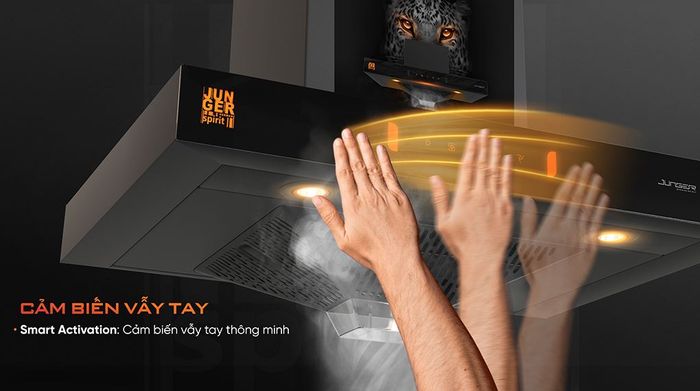 Điều khiển không chạm - Máy hút mùi áp tường Junger Leopard HRJ-702L