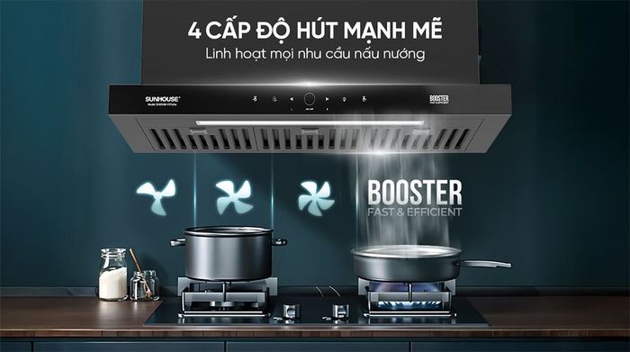Booster - Máy hút mùi âm tủ Sunhouse SHB72095-MD