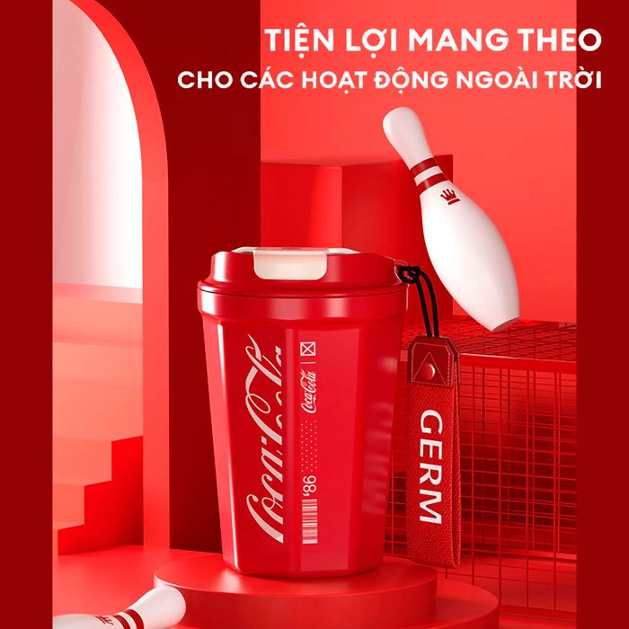 Ly giữ nhiệt inox 390 ml Kim Cương Coca Cola GERM GPS-2124VP-CCR - Thiết kế