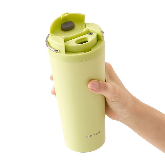 Bình giữ nhiệt Inox 550 ml Lock&Lock Bucket One Touch LHC3345GRN - Tiện ích