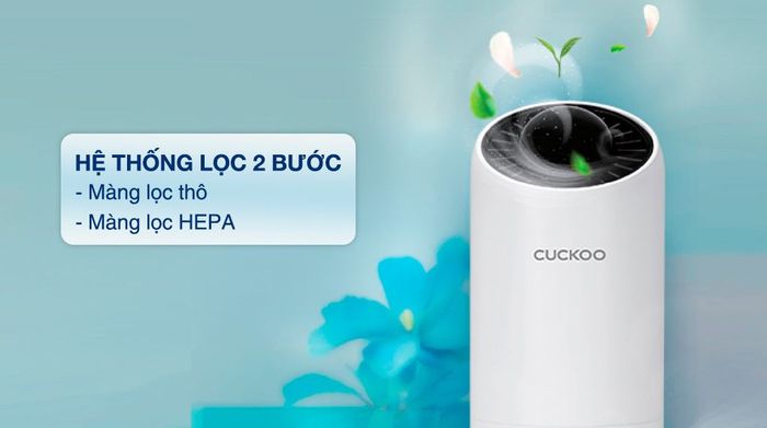 Máy lọc không khí Cuckoo CAC-AG0110FW/WHCKV 5W - Hệ thống lọc
