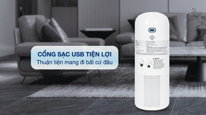 Máy lọc không khí Cuckoo CAC-AG0110FW/WHCKV 5W - Cổng sạc USB