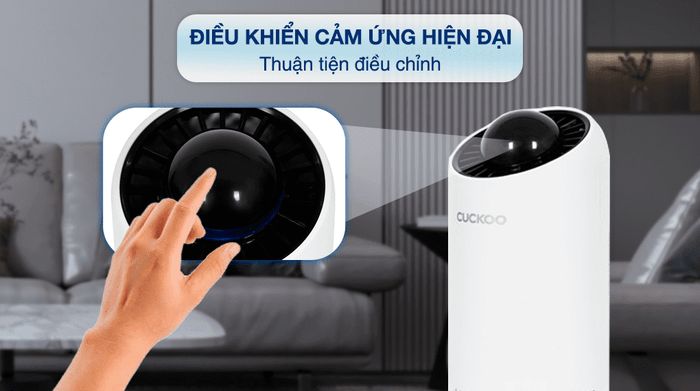 Máy lọc không khí Cuckoo CAC-AG0110FW/WHCKV 5W - Điều khiển cảm ứng