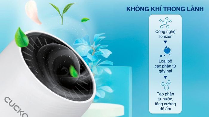 Máy lọc không khí Cuckoo CAC-AG0110FW/WHCKV 5W - Công nghệ Ionizer