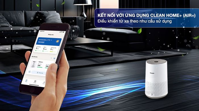 Điều khiển qua ứng dụng - Máy lọc không khí Philips AC0650/10 12W