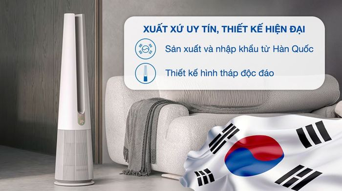 Máy lọc không khí LG PuriCare AeroTower Hit FS15GPBK0.ABAE 40W - Xuất xứ