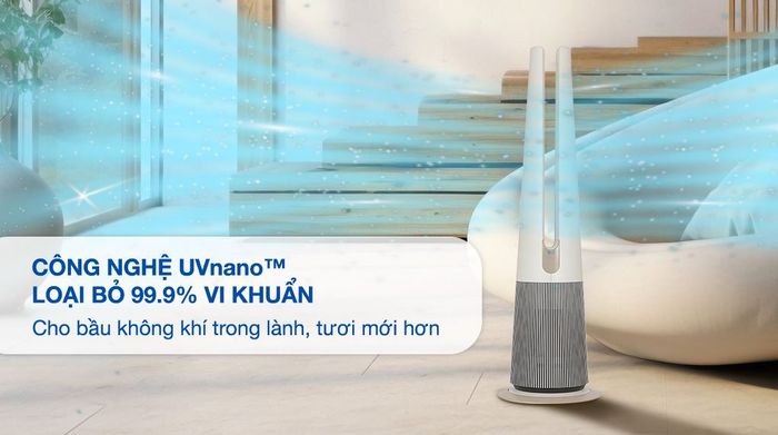 Máy lọc không khí LG PuriCare AeroTower Hit FS15GPBK0.ABAE 40W - Công nghệ UVnano™