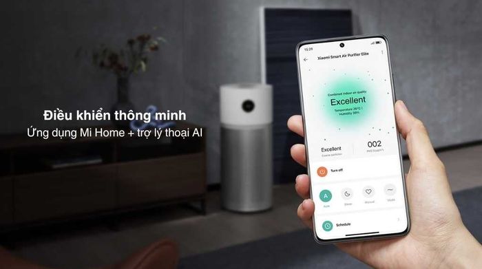 Máy lọc không khí Xiaomi Smart Air Purifier Elite EU (BHR6359EU) 60W - Điều khiển từ xa thông qua ứng dụng MI HOME