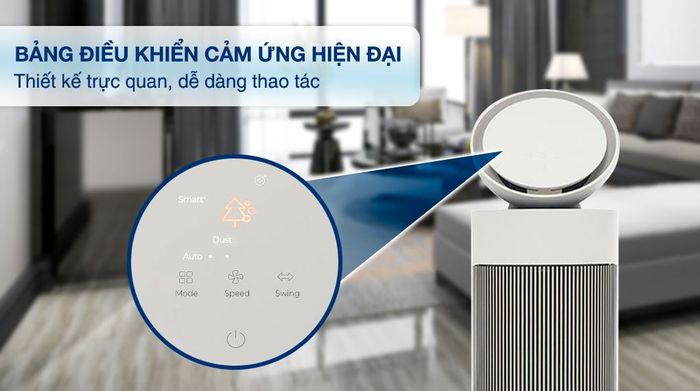 Bảng điều khiển - Máy lọc không khí LG PuriCare Aero Booster AS55GGSY0 55W