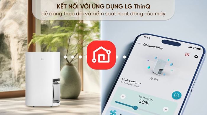 Máy hút ẩm LG Dual Inverter DD23GMWE1.ABAE - Tiện ích