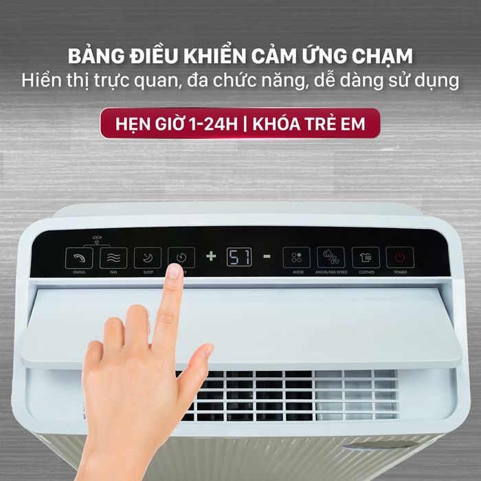 Máy hút ẩm FUJIHOME DH25W-HEPA-NEW - Bảng điều khiển