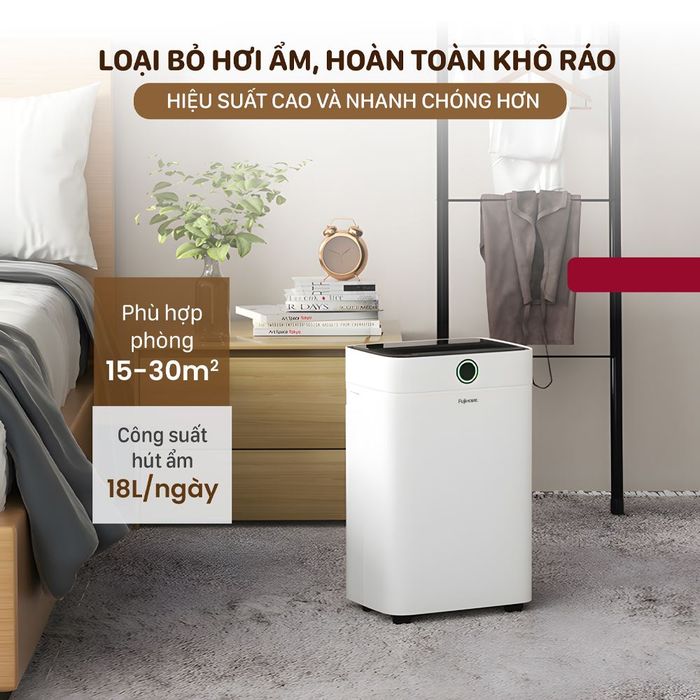 Máy hút ẩm Fujihome DH18W-HEPA - Thiết kế, phạm vi sử dụng