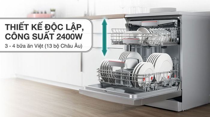 Máy rửa chén độc lập Bosch SMS4ECI26E - Công suất