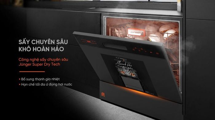 Máy rửa chén độc lập Junger Leopard DWJ-103 - Sấy chuyên sâu