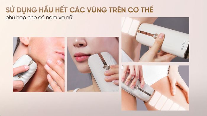 Máy triệt lông lạnh Sapphire Halio Infinity Glow Advanced IPL - Vùng sử dụng
